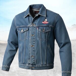 Mickey Unlimited Disney Mickey Mouse Denim Trucker Jacket Womens Size S